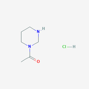 molecular formula C6H13ClN2O B15311997 1-(Tetrahydropyrimidin-1(2H)-yl)ethanone hydrochloride 