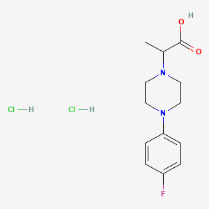 2-[4-(4-Fluorophenyl)piperazin-1-yl]propanoic acid dihydrochloride