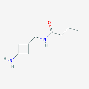 molecular formula C9H18N2O B15312011 n-((3-Aminocyclobutyl)methyl)butyramide 