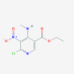 Ethyl 6-chloro-4-(methylamino)-5-nitropyridine-3-carboxylate