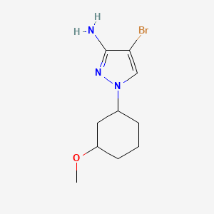 molecular formula C10H16BrN3O B15312059 4-Bromo-1-(3-methoxycyclohexyl)-1h-pyrazol-3-amine 