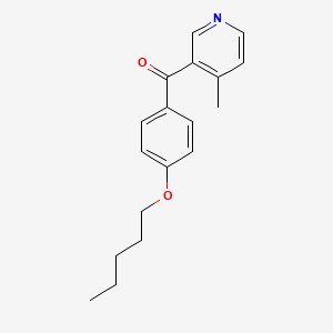 4-Methyl-3-(4-pentyloxybenzoyl)pyridine