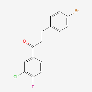 3-(4-Bromophenyl)-1-(3-chloro-4-fluorophenyl)propan-1-one