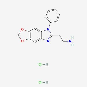 molecular formula C16H17Cl2N3O2 B15312075 2-{12-Phenyl-4,6-dioxa-10,12-diazatricyclo[7.3.0.0,3,7]dodeca-1,3(7),8,10-tetraen-11-yl}ethan-1-aminedihydrochloride 