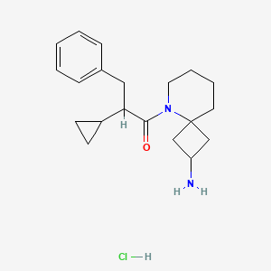 2-Cyclopropyl-3-phenyl-1-[(2r,4s)-2-amino-5-azaspiro[3.5]nonan-5-yl]propan-1-one hydrochloride