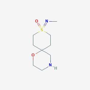 molecular formula C9H18N2O2S B15312090 9-(Methylimino)-1-oxa-9l6-thia-4-azaspiro[5.5]undecane 9-oxide 