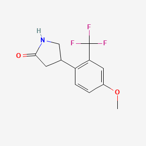 4-[4-Methoxy-2-(trifluoromethyl)phenyl]pyrrolidin-2-one