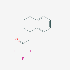 molecular formula C13H13F3O B15312141 1,1,1-Trifluoro-3-(1,2,3,4-tetrahydronaphthalen-1-yl)propan-2-one 