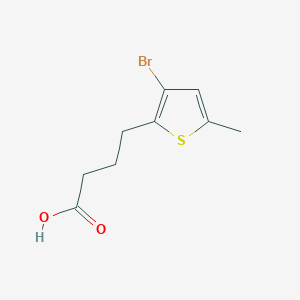 molecular formula C9H11BrO2S B15312143 4-(3-Bromo-5-methylthiophen-2-yl)butanoic acid 