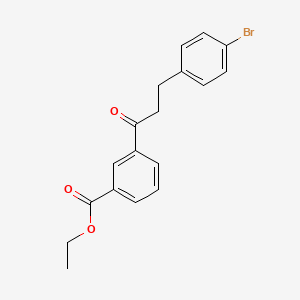 molecular formula C18H17BrO3 B1531216 3-(4-Bromophenyl)-3'-carboethoxypropiophenone CAS No. 898761-13-2