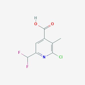 2-Chloro-6-(difluoromethyl)-3-methylisonicotinic acid