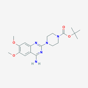 molecular formula C19H27N5O4 B1531217 叔丁基 4-(4-氨基-6,7-二甲氧基喹唑啉-2-基)哌嗪-1-甲酸酯 CAS No. 1260939-66-9