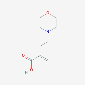 molecular formula C9H15NO3 B15312191 2-Methylene-4-morpholinobutanoic acid 