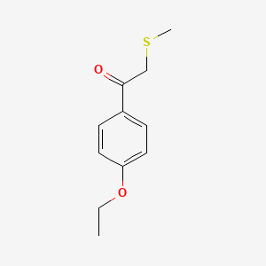 molecular formula C11H14O2S B15312215 1-(4-Ethoxyphenyl)-2-(methylthio)ethan-1-one 