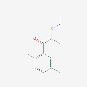 molecular formula C13H18OS B15312224 1-(2,5-Dimethylphenyl)-2-(ethylthio)propan-1-one 