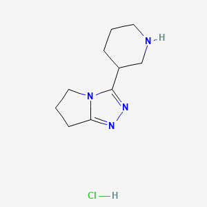 3-{5H,6H,7H-pyrrolo[2,1-c][1,2,4]triazol-3-yl}piperidine hydrochloride