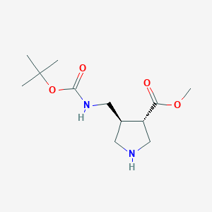 Methyl (3S,4S)-4-(((tert-butoxycarbonyl)amino)methyl)pyrrolidine-3-carboxylate