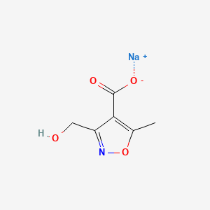 molecular formula C6H6NNaO4 B15312245 Sodium3-(hydroxymethyl)-5-methyl-1,2-oxazole-4-carboxylate 