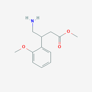 molecular formula C12H17NO3 B15312251 Methyl 4-amino-3-(2-methoxyphenyl)butanoate 