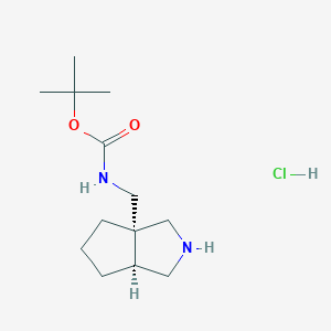 tert-Butyl (((3aS,6aS)-octahydrocyclopenta[c]pyrrol-3a-yl)methyl)carbamate hydrochloride