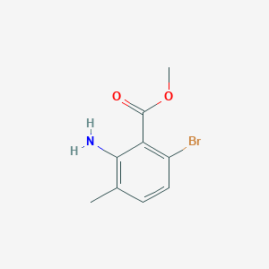 molecular formula C9H10BrNO2 B15312284 Methyl 2-amino-6-bromo-3-methylbenzoate 