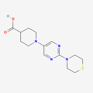 1-(2-Thiomorpholin-4-ylpyrimidin-5-yl)piperidine-4-carboxylic acid