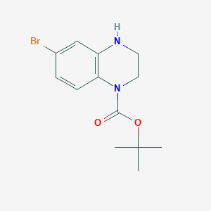 molecular formula C13H17BrN2O2 B15312320 tert-Butyl 6-bromo-3,4-dihydroquinoxaline-1(2H)-carboxylate 