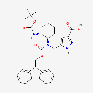 rac-5-({[(1R,2R)-2-{[(tert-butoxy)carbonyl]amino}cyclohexyl]({[(9H-fluoren-9-yl)methoxy]carbonyl})amino}methyl)-1-methyl-1H-pyrazole-3-carboxylic acid