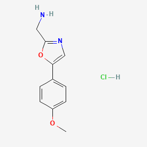 1-[5-(4-Methoxyphenyl)-1,3-oxazol-2-yl]methanaminehydrochloride