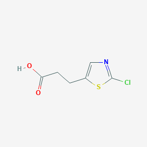 molecular formula C6H6ClNO2S B15312342 3-(2-Chloro-1,3-thiazol-5-yl)propanoic acid 