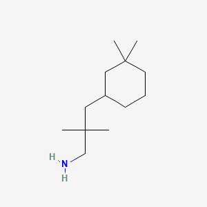 molecular formula C13H27N B15312347 3-(3,3-Dimethylcyclohexyl)-2,2-dimethylpropan-1-amine 