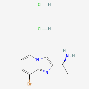 (1R)-1-{8-bromoimidazo[1,2-a]pyridin-2-yl}ethan-1-aminedihydrochloride