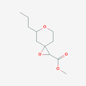 molecular formula C11H18O4 B15312377 Methyl 5-propyl-1,6-dioxaspiro[2.5]octane-2-carboxylate 