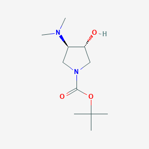 molecular formula C11H22N2O3 B1531238 tert-Butyl (3R,4R)-3-(Dimethylamino)-4-hydroxypyrrolidine-1-carboxylate CAS No. 1033718-78-3