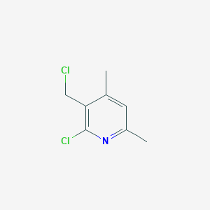 molecular formula C8H9Cl2N B15312380 2-Chloro-3-(chloromethyl)-4,6-dimethylpyridine 