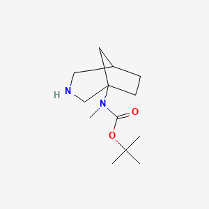 molecular formula C13H24N2O2 B15312399 tert-butylN-{3-azabicyclo[3.2.1]octan-1-yl}-N-methylcarbamate 