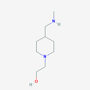 molecular formula C9H20N2O B1531240 2-{4-[(甲基氨基)甲基]哌啶-1-基}乙醇 CAS No. 915923-96-5
