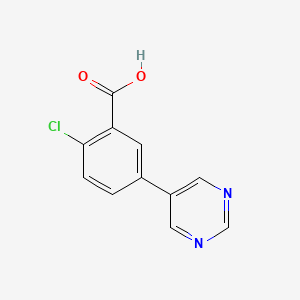 2-Chloro-5-(pyrimidin-5-yl)benzoic acid