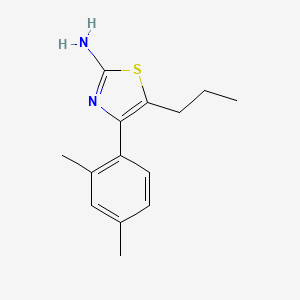 molecular formula C14H18N2S B1531242 4-(2,4-Dimethylphenyl)-5-propyl-1,3-thiazol-2-amine CAS No. 915920-65-9