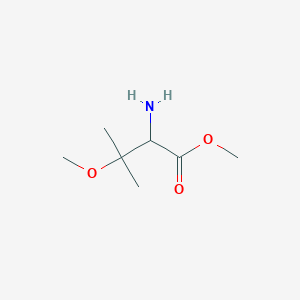 molecular formula C7H15NO3 B15312428 Methyl 2-amino-3-methoxy-3-methylbutanoate 