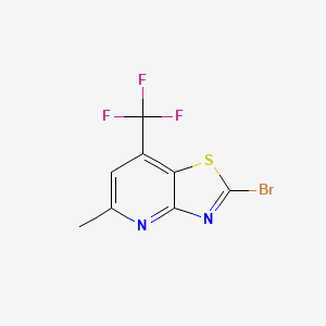 molecular formula C8H4BrF3N2S B15312436 2-Bromo-5-methyl-7-(trifluoromethyl)-[1,3]thiazolo[4,5-b]pyridine CAS No. 2839143-84-7