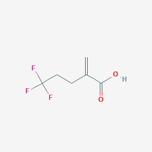 molecular formula C6H7F3O2 B15312452 5,5,5-Trifluoro-2-methylidenepentanoic acid 