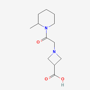 molecular formula C12H20N2O3 B1531248 1-[2-(2-Methylpiperidin-1-yl)-2-oxoethyl]azetidine-3-carboxylic acid CAS No. 1409889-04-8