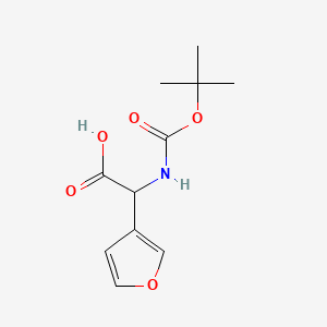 molecular formula C11H15NO5 B15312492 2-{[(Tert-butoxy)carbonyl]amino}-2-(furan-3-yl)aceticacid 