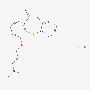 molecular formula C19H22ClNO2S B153125 Dibenzo(b,f)thiepin-10(11H)-one, 6-(3-(dimethylamino)propoxy)-, hydrochloride CAS No. 125981-92-2