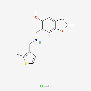 [(5-Methoxy-2-methyl-2,3-dihydro-1-benzofuran-6-yl)methyl][(2-methylthiophen-3-yl)methyl]amine hydrochloride