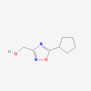 molecular formula C8H12N2O2 B1531253 (5-Cyclopentyl-1,2,4-oxadiazol-3-YL)methanol CAS No. 915920-03-5