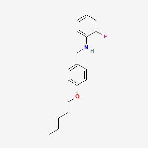 molecular formula C18H22FNO B1531255 2-Fluoro-N-[4-(pentyloxy)benzyl]aniline CAS No. 1040685-87-7