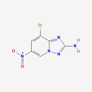 molecular formula C6H4BrN5O2 B15312553 8-Bromo-6-nitro-[1,2,4]triazolo[1,5-a]pyridin-2-amine 