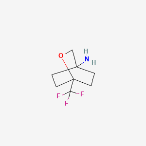 molecular formula C8H12F3NO B15312583 1-(Trifluoromethyl)-2-oxabicyclo[2.2.2]octan-4-amine CAS No. 2825011-21-8